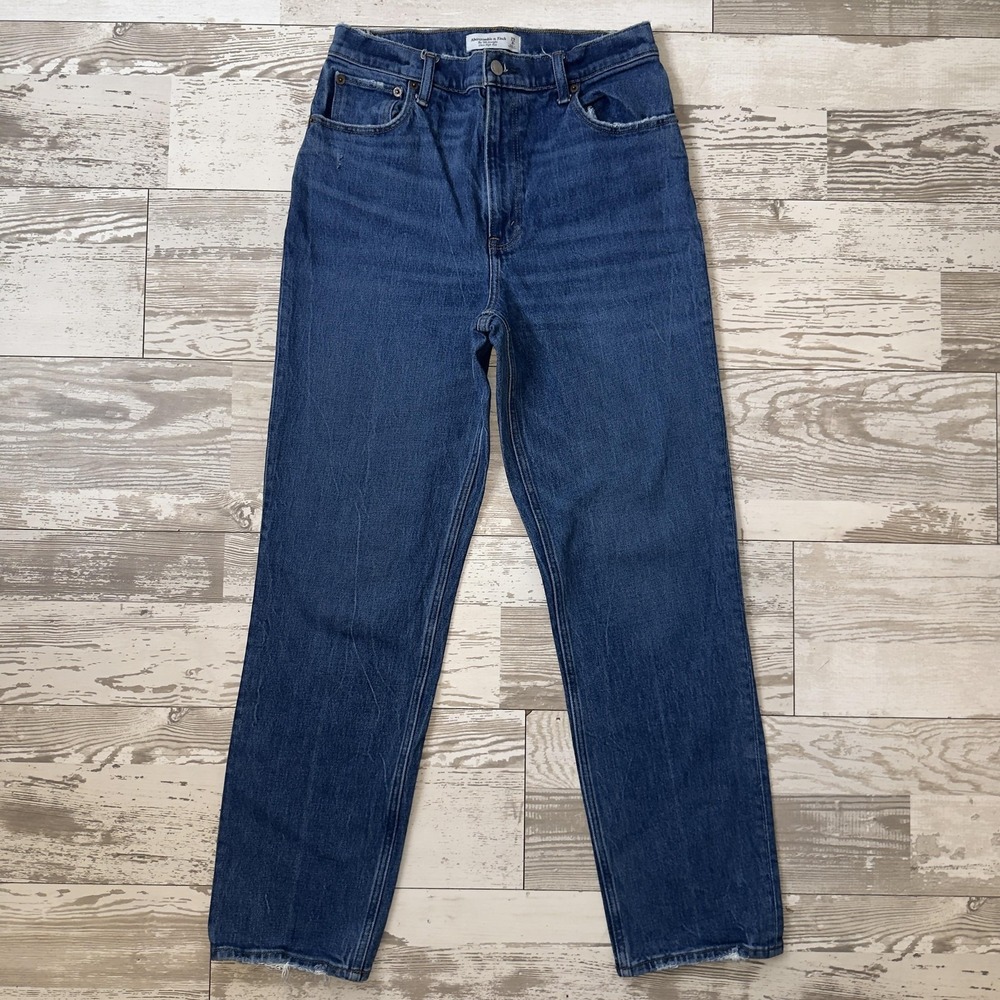 Abercrombie & Fitch Jeans Womens 8R Blue The 90s Straight Ultra High Rise Denim